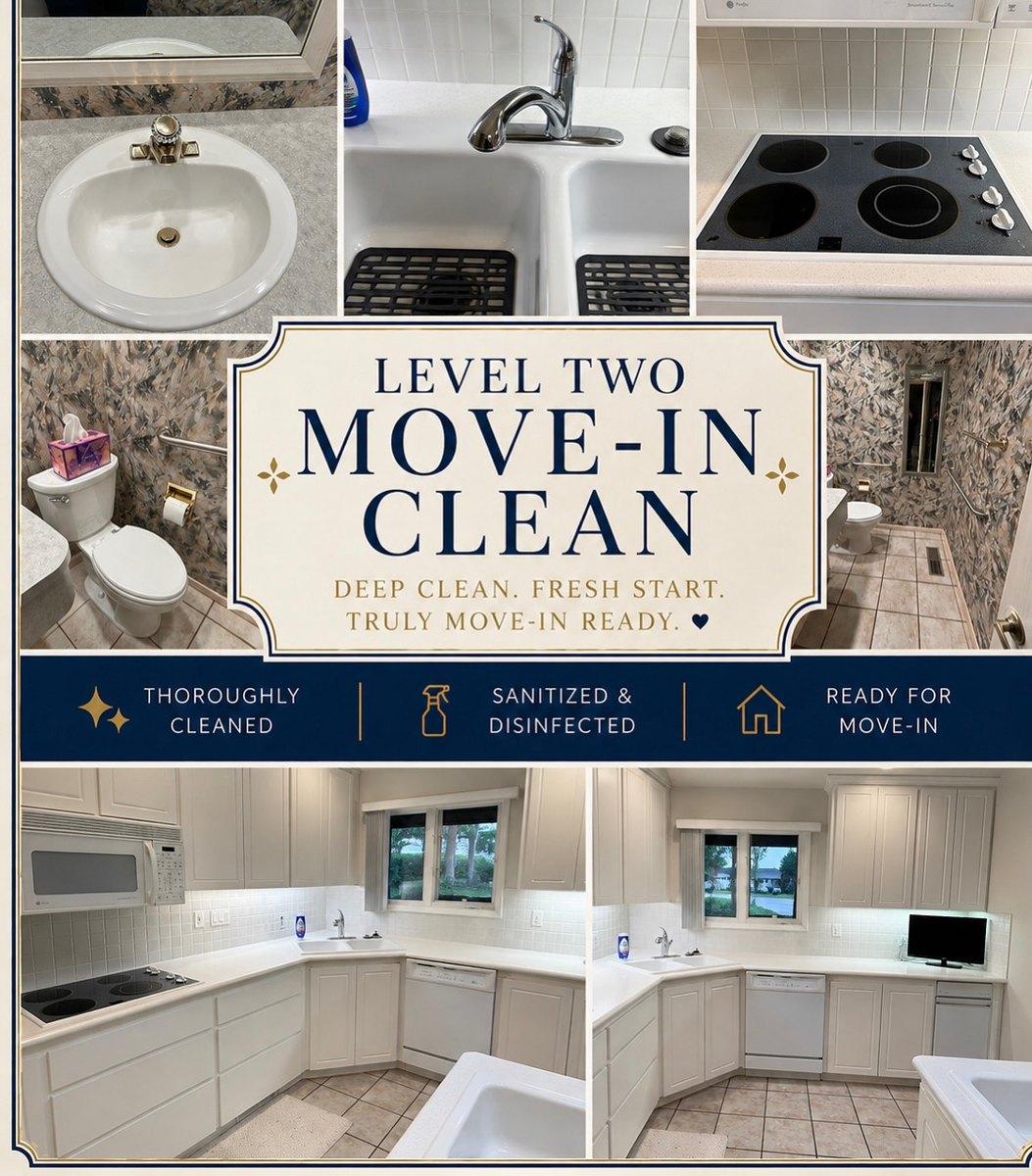 BTI Clean move-in deep clean, sanitized and ready